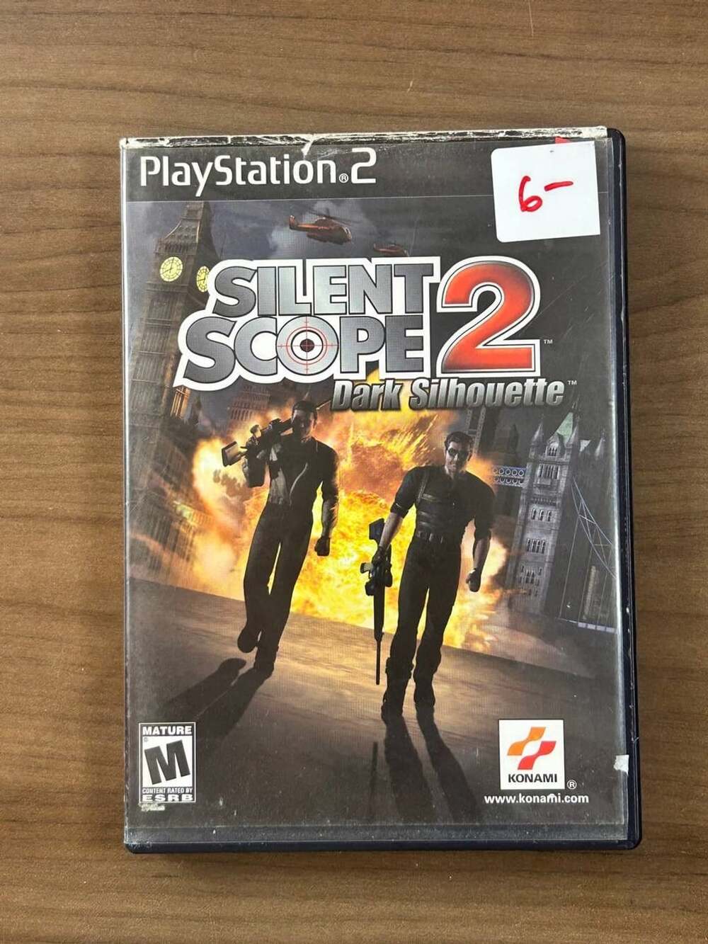Silent Scope 2 Dark Silhouette PS2 PlayStation 2 2001 Konami Disc & Case